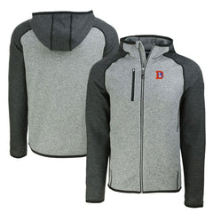 Denver Broncos Cutter & Buck Throwback Mainsail Sweater-Knit Full-Zip Hoodie | NFL Outlet