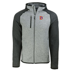 Denver Broncos Cutter & Buck Throwback Mainsail Sweater-Knit Full-Zip Hoodie | NFL Outlet