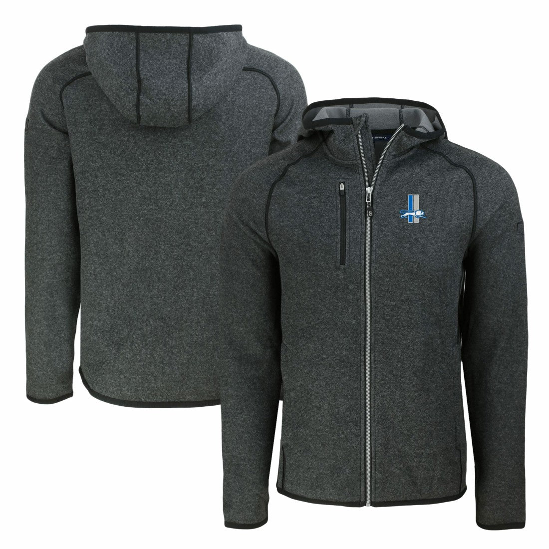 Detroit Lions Cutter & Buck Throwback Mainsail Sweater-Knit Full-Zip Hoodie | NFL On sale