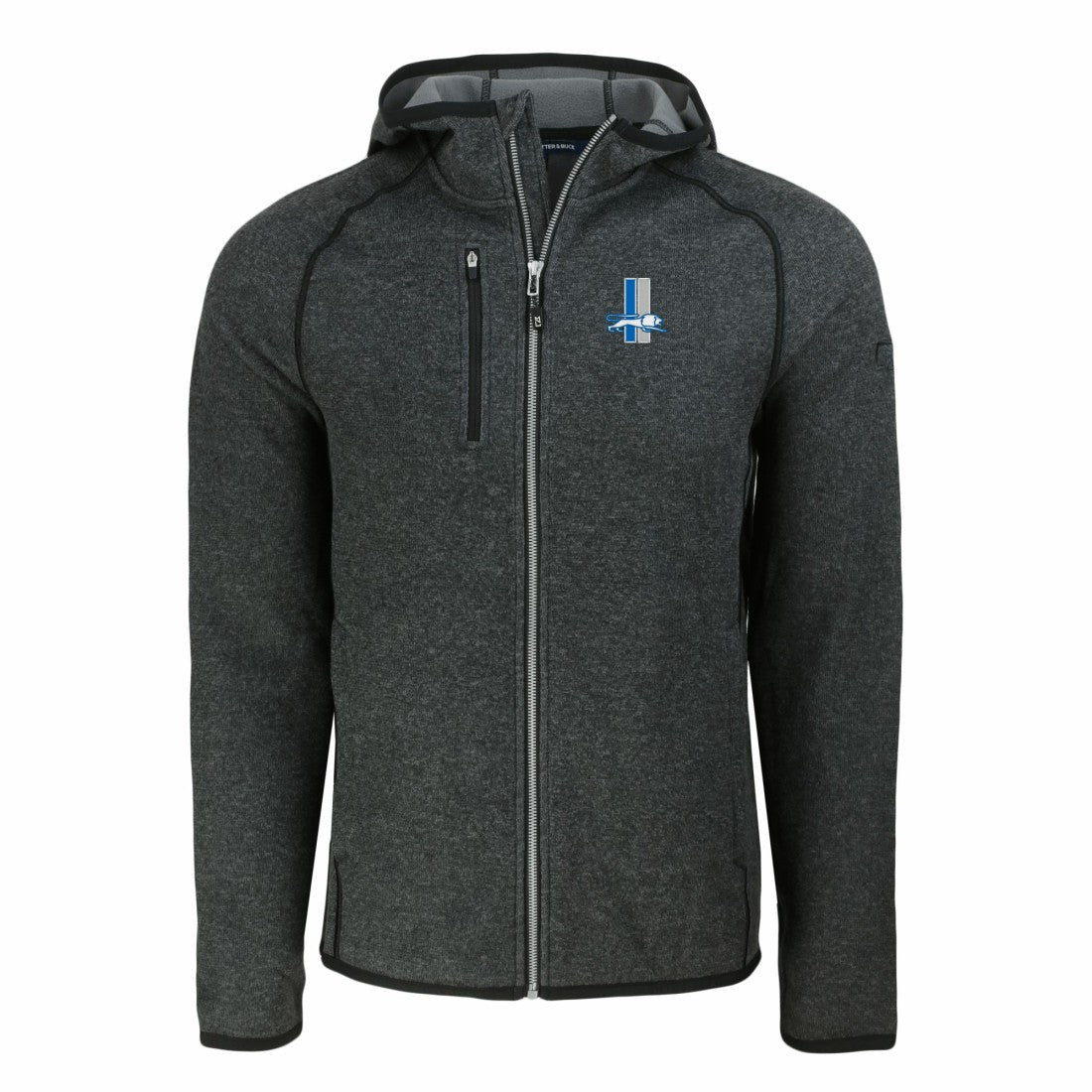 Detroit Lions Cutter & Buck Throwback Mainsail Sweater-Knit Full-Zip Hoodie | NFL On sale