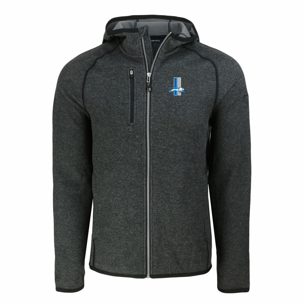 Detroit Lions Cutter & Buck Throwback Mainsail Sweater-Knit Full-Zip Hoodie | NFL On sale