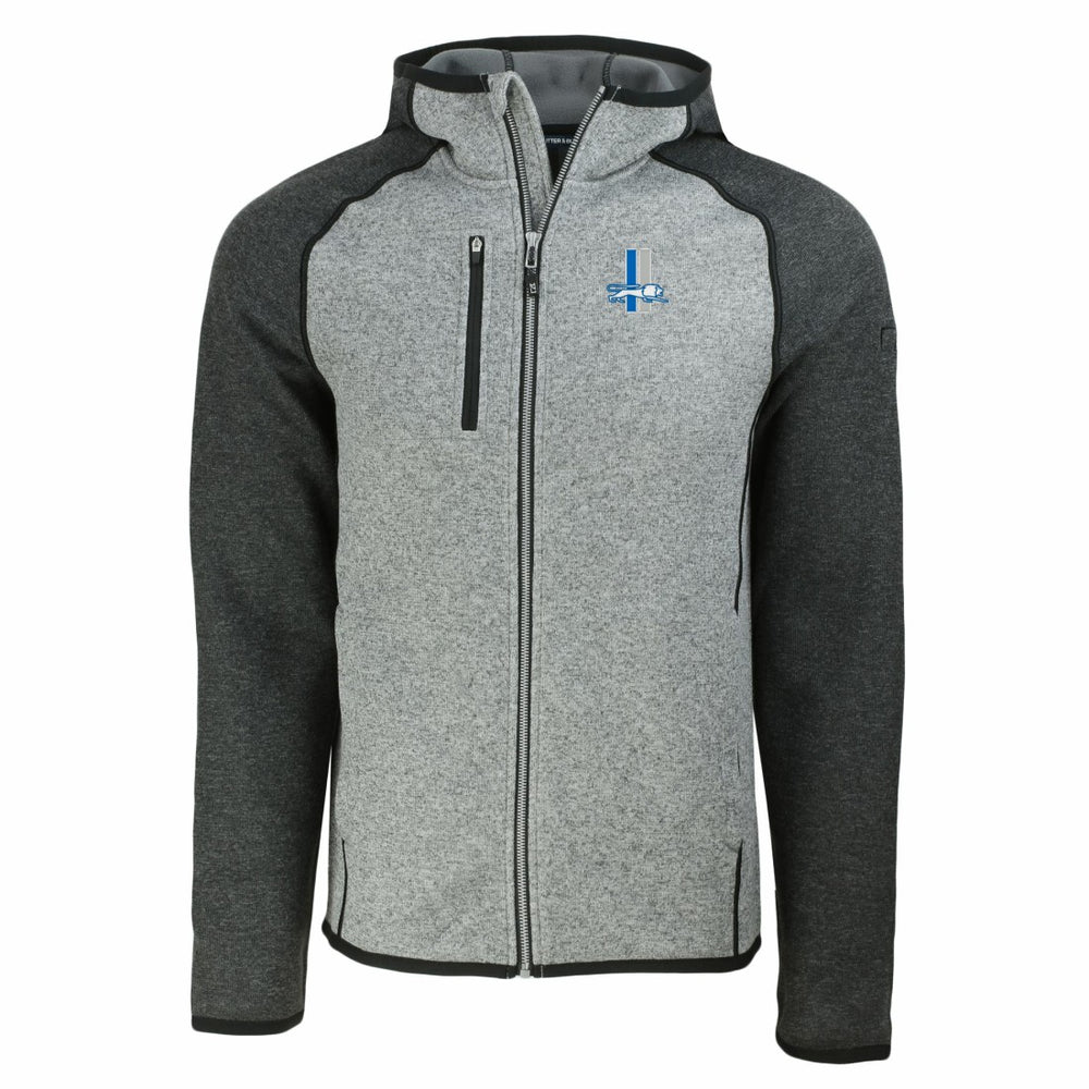 Detroit Lions Cutter & Buck Throwback Mainsail Sweater-Knit Full-Zip Hoodie | NFL Near me
