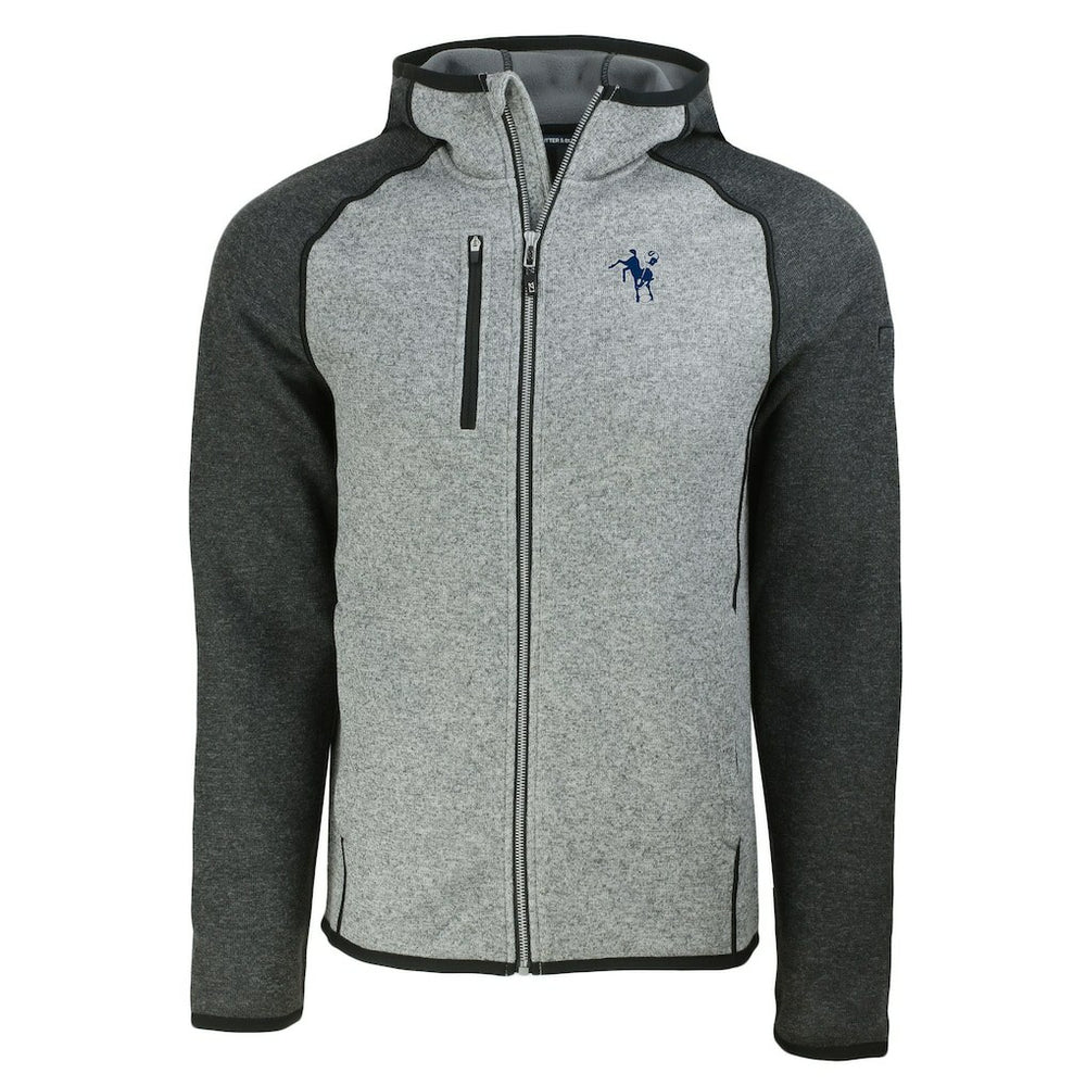 Indianapolis Colts Cutter & Buck Throwback Mainsail Sweater-Knit Full-Zip Hoodie | NFL On sale