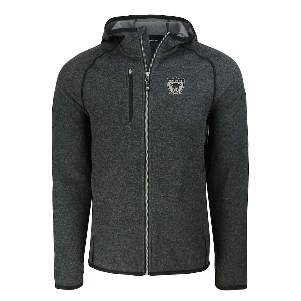 Las Vegas Raiders Cutter & Buck Throwback Mainsail Sweater-Knit Full-Zip Hoodie | NFL New