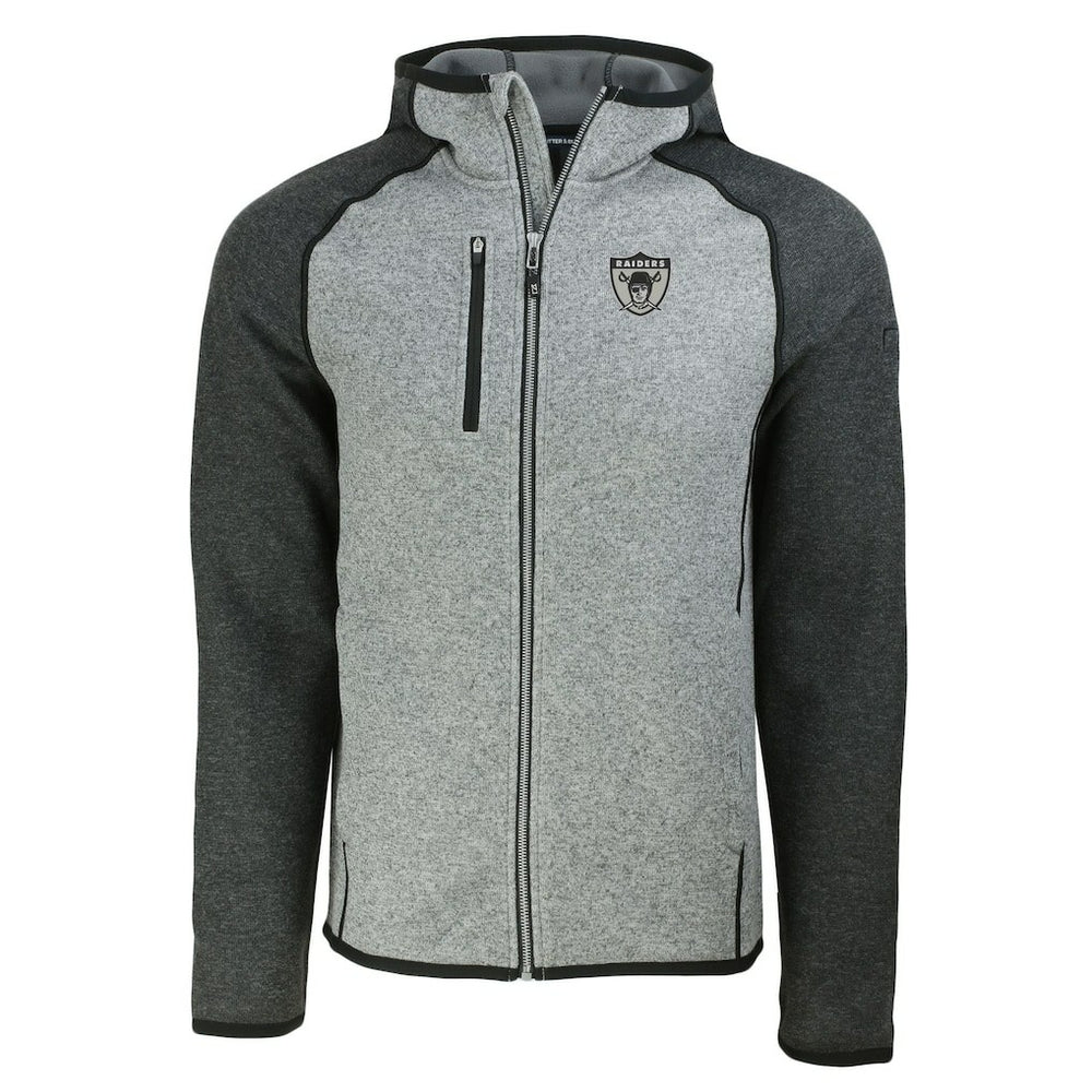 Las Vegas Raiders Cutter & Buck Throwback Mainsail Sweater-Knit Full-Zip Hoodie | NFL Discount