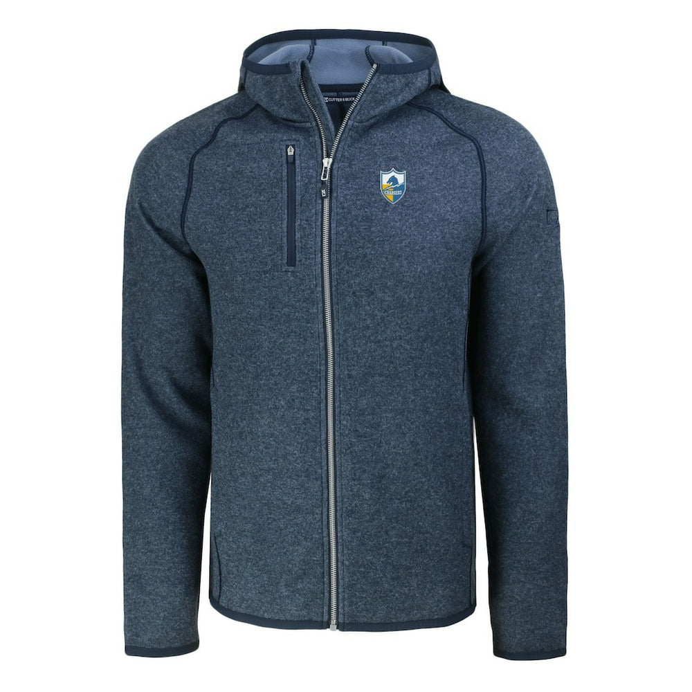 Los Angeles Chargers Cutter & Buck Throwback Mainsail Sweater-Knit Full-Zip Hoodie | NFL On sale