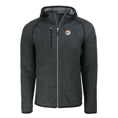 Miami Dolphins Cutter & Buck Throwback Mainsail Sweater-Knit Full-Zip Hoodie | NFL Online