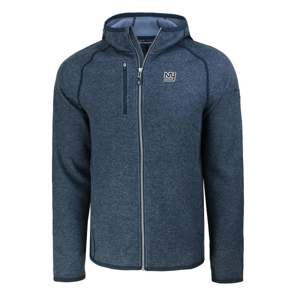 New York Giants Cutter & Buck Throwback Mainsail Sweater-Knit Full-Zip Hoodie | NFL Sale