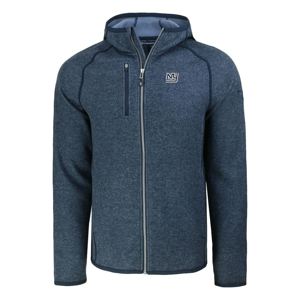 New York Giants Cutter & Buck Throwback Mainsail Sweater-Knit Full-Zip Hoodie | NFL Sale