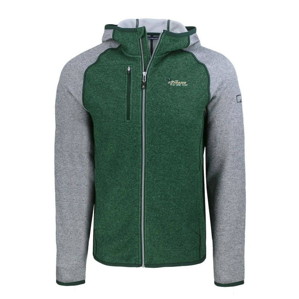 New York Jets Cutter & Buck Throwback Mainsail Sweater-Knit Full-Zip Hoodie | NFL US