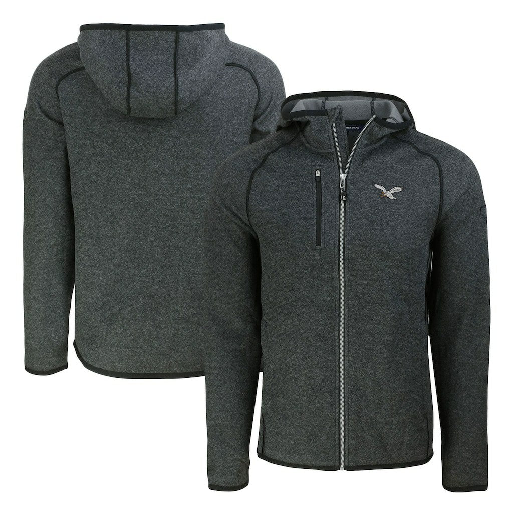 Philadelphia Eagles Cutter & Buck Throwback Mainsail Sweater-Knit Full-Zip Hoodie | NFL New