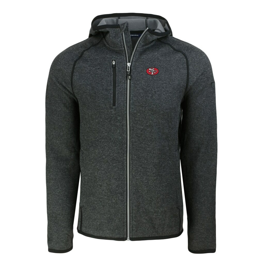 San Francisco 49ers Cutter & Buck Throwback Mainsail Sweater-Knit Full-Zip Hoodie | NFL Near me