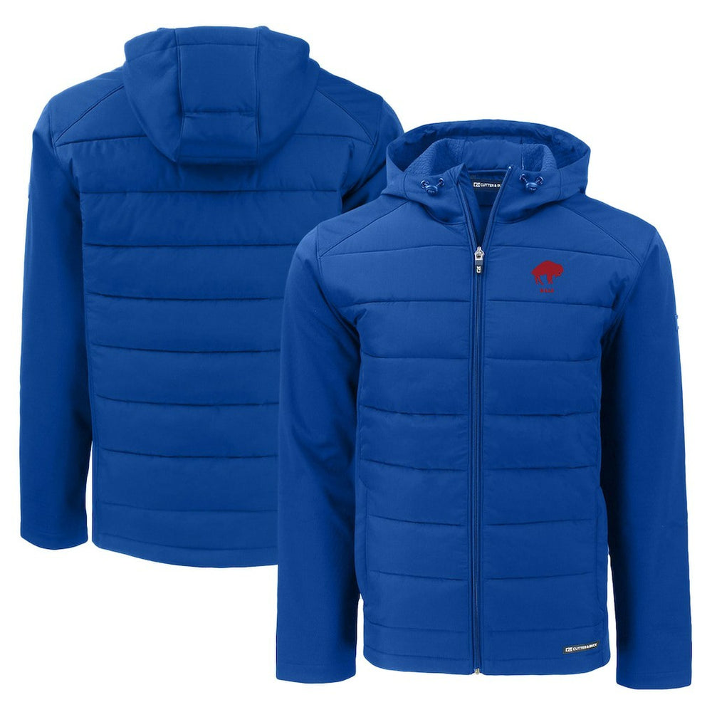 Buffalo Bills Cutter & Buck Throwback Evoke Hybrid Eco Softshell Recycled Full-Zip Hoodie Jacket | NFL On sale