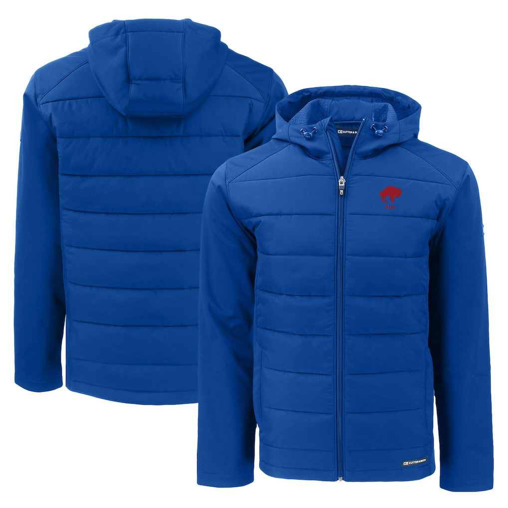 Buffalo Bills Cutter & Buck Throwback Evoke Hybrid Eco Softshell Recycled Full-Zip Hoodie Jacket | NFL On sale