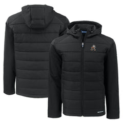 Cleveland Browns Cutter & Buck Throwback Evoke Hybrid Eco Softshell Recycled Full-Zip Hoodie Jacket | NFL Near me
