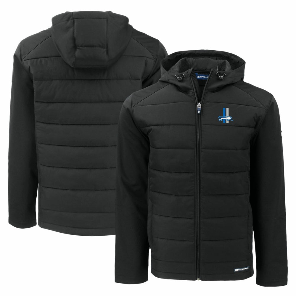 Detroit Lions Cutter & Buck Throwback Evoke Hybrid Eco Softshell Recycled Full-Zip Hoodie Jacket | NFL Discount