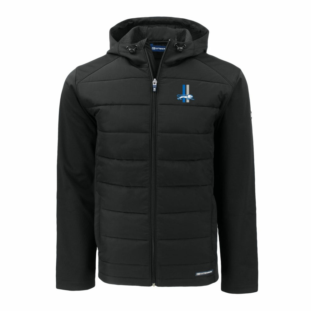 Detroit Lions Cutter & Buck Throwback Evoke Hybrid Eco Softshell Recycled Full-Zip Hoodie Jacket | NFL Discount