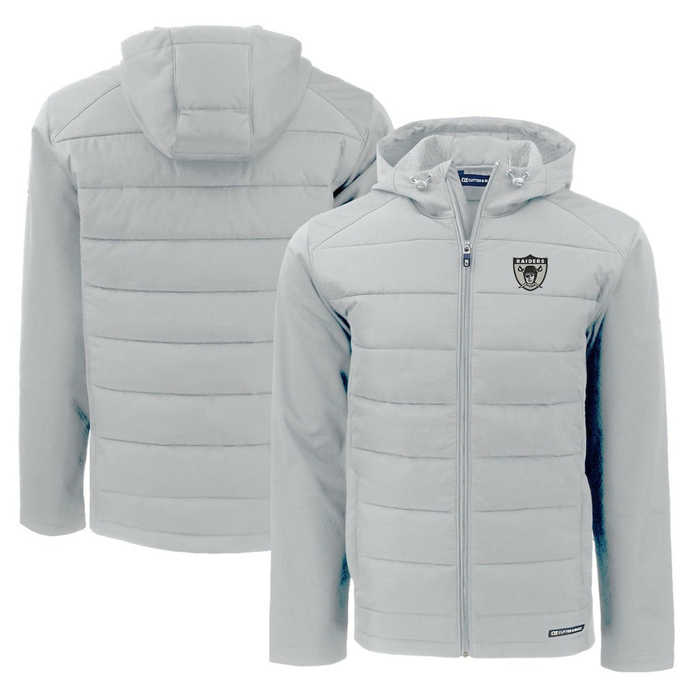 Las Vegas Raiders Cutter & Buck Throwback Evoke Hybrid Eco Softshell Recycled Full-Zip Hoodie Jacket | NFL On sale