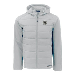 Las Vegas Raiders Cutter & Buck Throwback Evoke Hybrid Eco Softshell Recycled Full-Zip Hoodie Jacket | NFL On sale