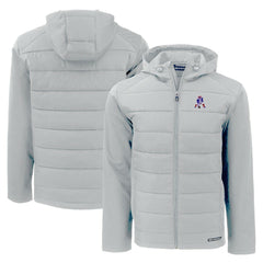 New England Patriots Cutter & Buck Throwback Evoke Hybrid Eco Softshell Recycled Full-Zip Hoodie Jacket | NFL Outlet