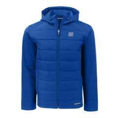 New York Giants Cutter & Buck Throwback Evoke Hybrid Eco Softshell Recycled Full-Zip Hoodie Jacket | NFL New