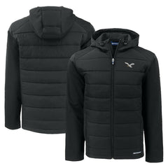 Philadelphia Eagles Cutter & Buck Throwback Evoke Hybrid Eco Softshell Recycled Full-Zip Hoodie Jacket | NFL Discount