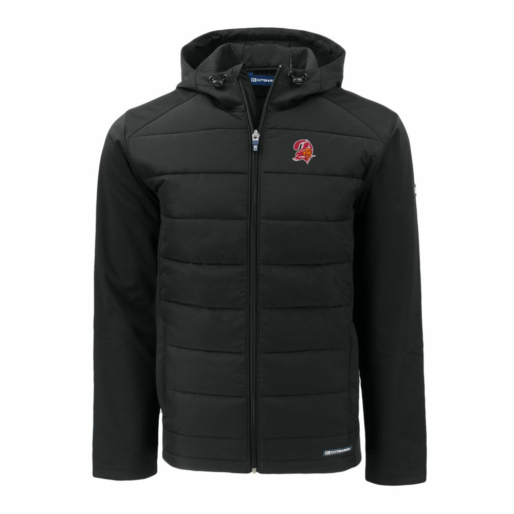 Tampa Bay Buccaneers Cutter & Buck Throwback Evoke Hybrid Eco Softshell Recycled Full-Zip Hoodie Jacket | NFL Online
