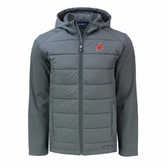 Tampa Bay Buccaneers Cutter & Buck Throwback Evoke Hybrid Eco Softshell Recycled Full-Zip Hoodie Jacket | NFL Hot