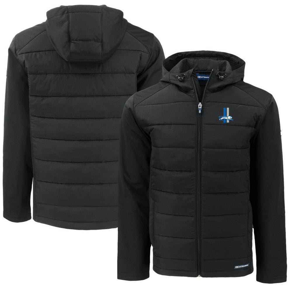 Detroit Lions Cutter & Buck Throwback Big & Tall Evoke Hybrid Eco Softshell Recycled Full-Zip Jacket | NFL Hot