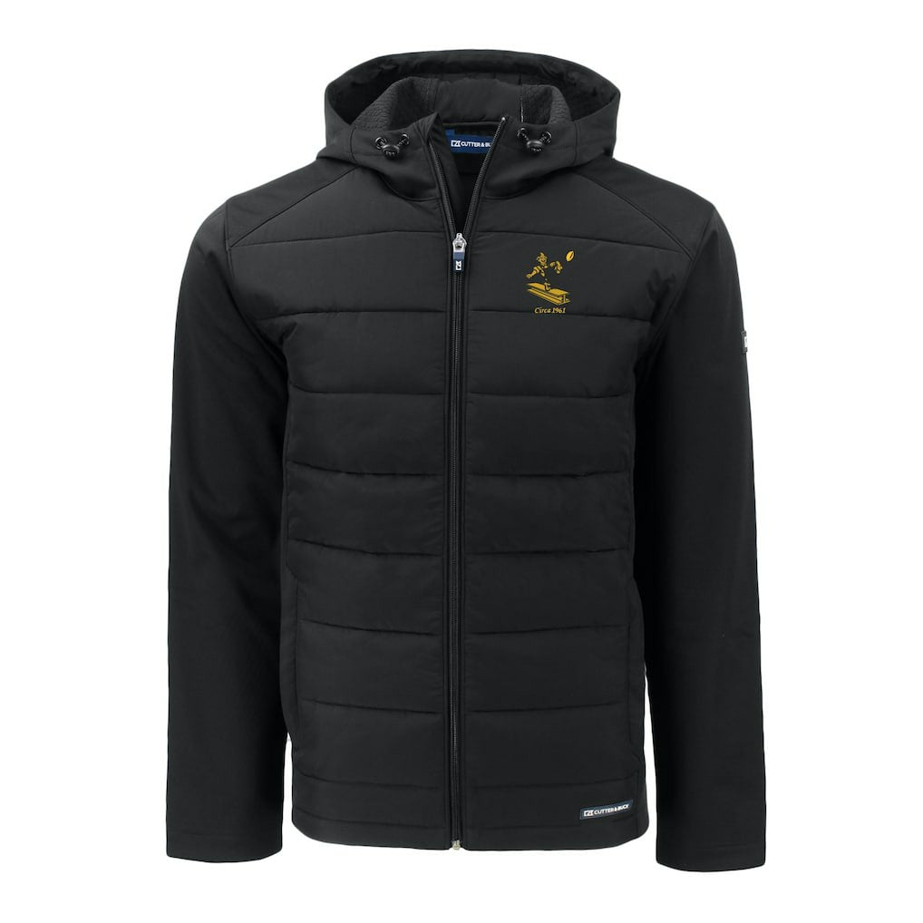 Pittsburgh Steelers Cutter & Buck Throwback Big & Tall Evoke Hybrid Eco Softshell Recycled Full-Zip Hoodie | NFL Outlet