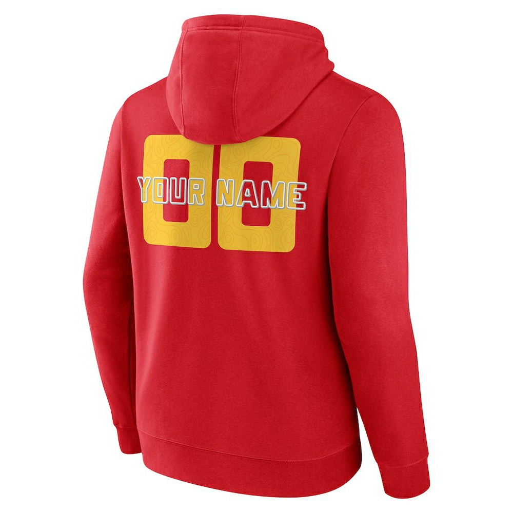 Red Atlanta Hawks Stellar Personalized Name & Number Pullover Hoodie | NBA