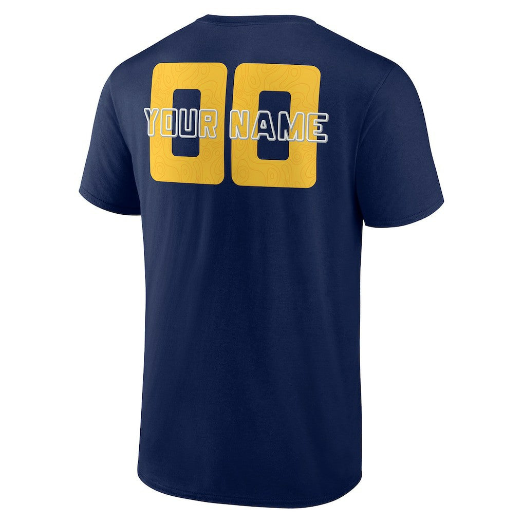 Navy Denver Nuggets Stellar Personalized Name & Number T-Shirt sale | NBA