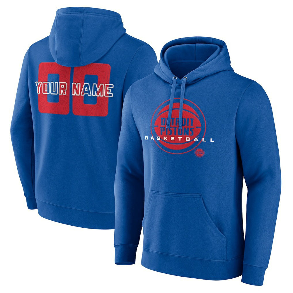 Blue Detroit Pistons Stellar Personalized Name & Number Pullover Hoodie sale | NBA