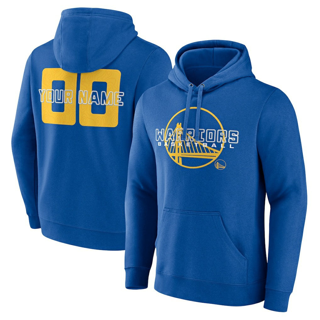 Royal Golden State Warriors Stellar Personalized Name & Number Pullover Hoodie sale | NBA