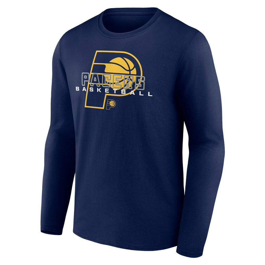 Navy Indiana Pacers Stellar Personalized Name & Number Long Sleeve T-Shirt | NBA