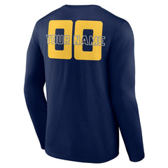 Navy Indiana Pacers Stellar Personalized Name & Number Long Sleeve T-Shirt | NBA