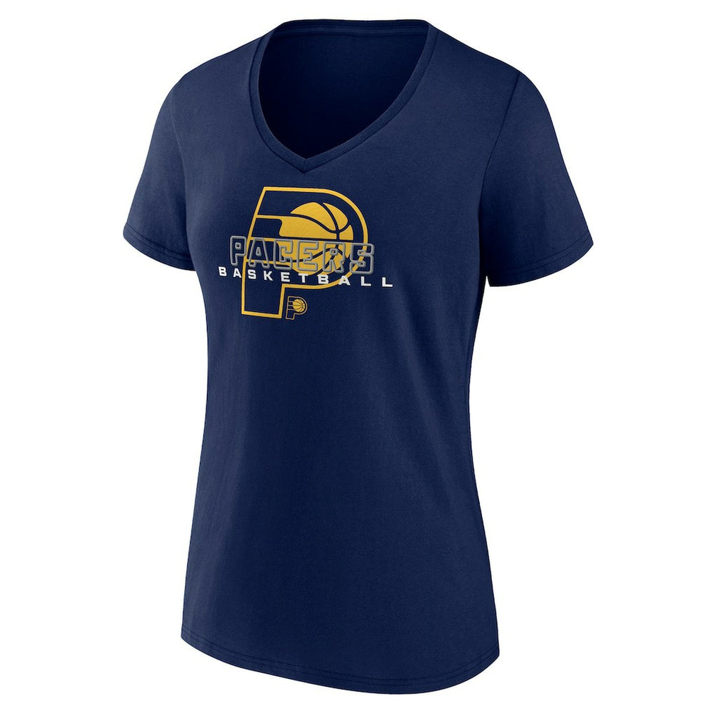 Navy Indiana Pacers Women's Stellar Personalized Name & Number V-Neck T-Shirt | NBA
