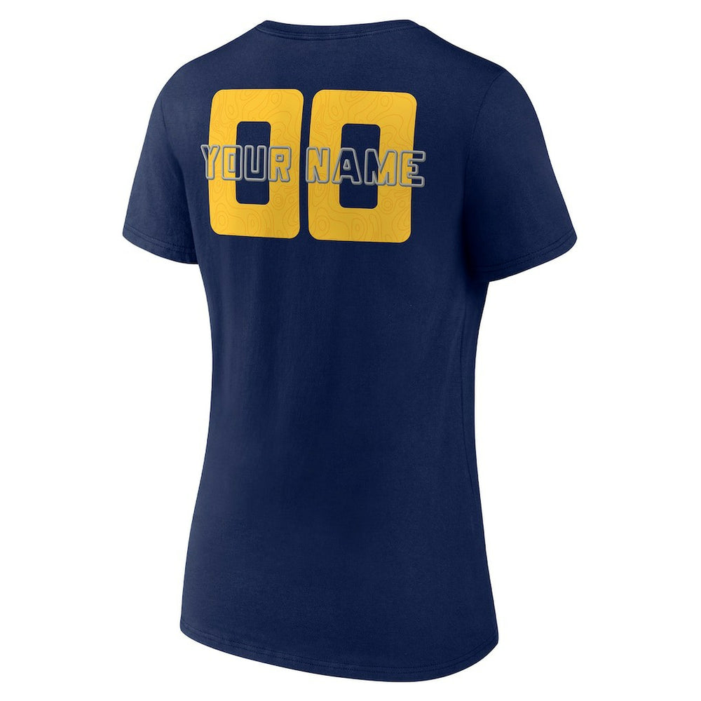 Navy Indiana Pacers Women's Stellar Personalized Name & Number V-Neck T-Shirt | NBA