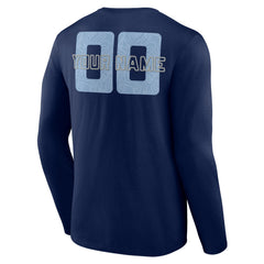 Navy Memphis Grizzlies Stellar Personalized Name & Number Long Sleeve T-Shirt | NBA