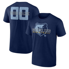Navy Memphis Grizzlies Stellar Personalized Name & Number T-Shirt | NBA