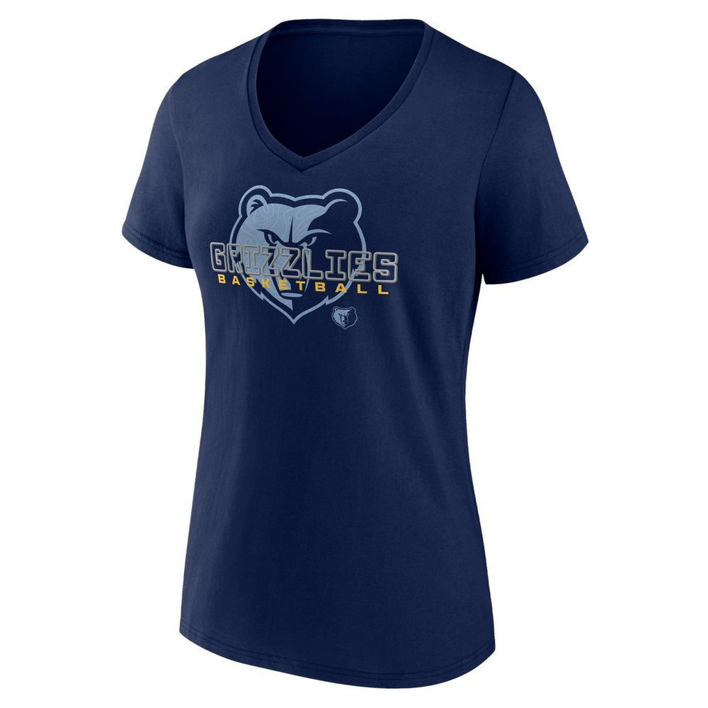 Navy Memphis Grizzlies Women's Stellar Personalized Name & Number V-Neck T-Shirt | NBA