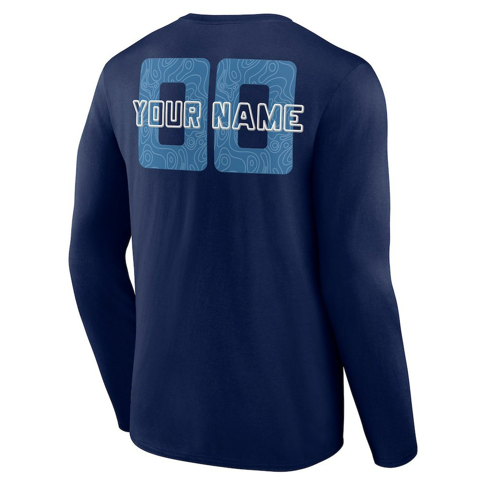Navy Minnesota Timberwolves Stellar Personalized Name & Number Long Sleeve T-Shirt | NBA