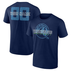 Navy Minnesota Timberwolves Stellar Personalized Name & Number T-Shirt | NBA