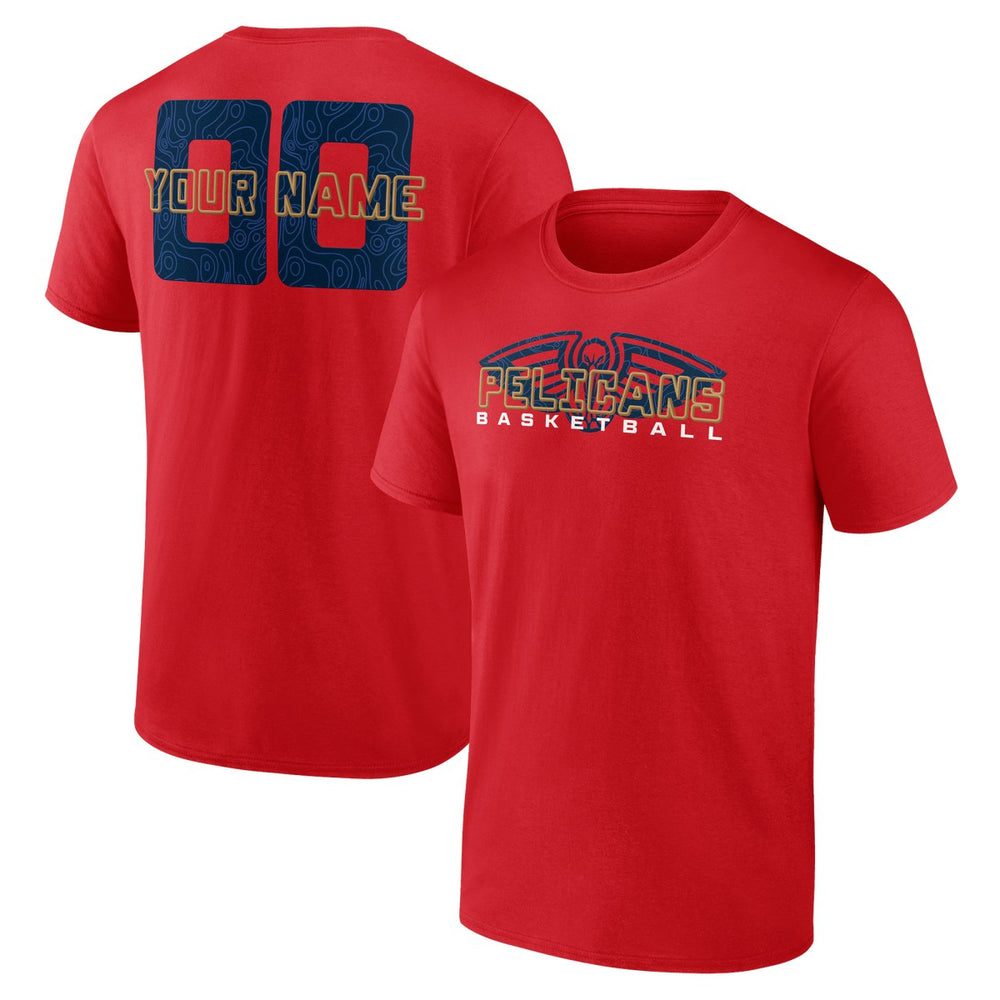 Red New Orleans Pelicans Stellar Personalized Name & Number T-Shirt | NBA