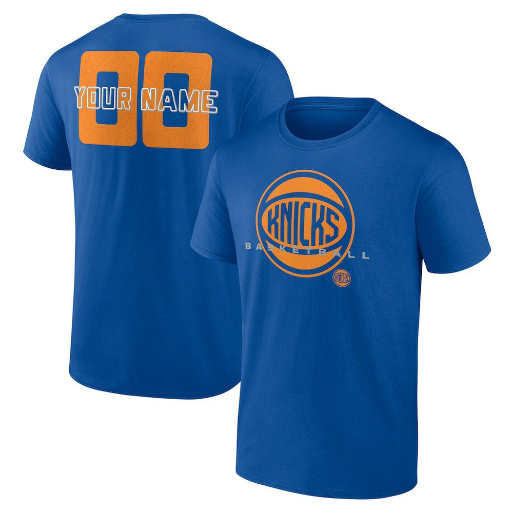 Blue New York Knicks Stellar Personalized Name & Number T-Shirt | NBA