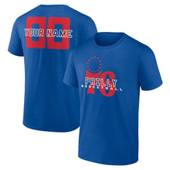 Royal Philadelphia 76ers Stellar Personalized Name & Number T-Shirt | NBA