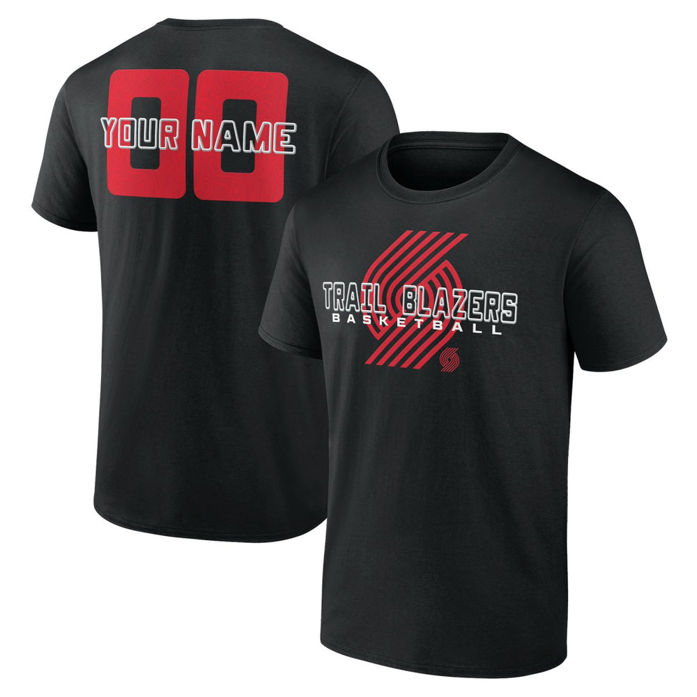Black Portland Trail Blazers Stellar Personalized Name & Number T-Shirt | NBA