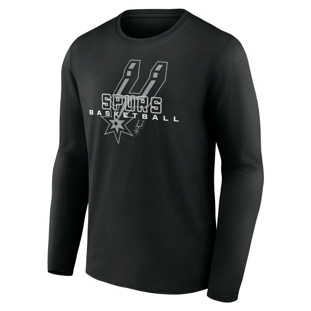 Black San Antonio Spurs Stellar Personalized Name & Number Long Sleeve T-Shirt | NBA