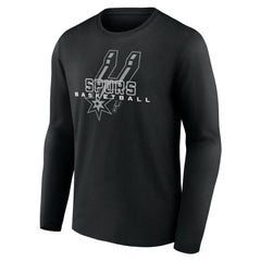 Black San Antonio Spurs Stellar Personalized Name & Number Long Sleeve T-Shirt | NBA