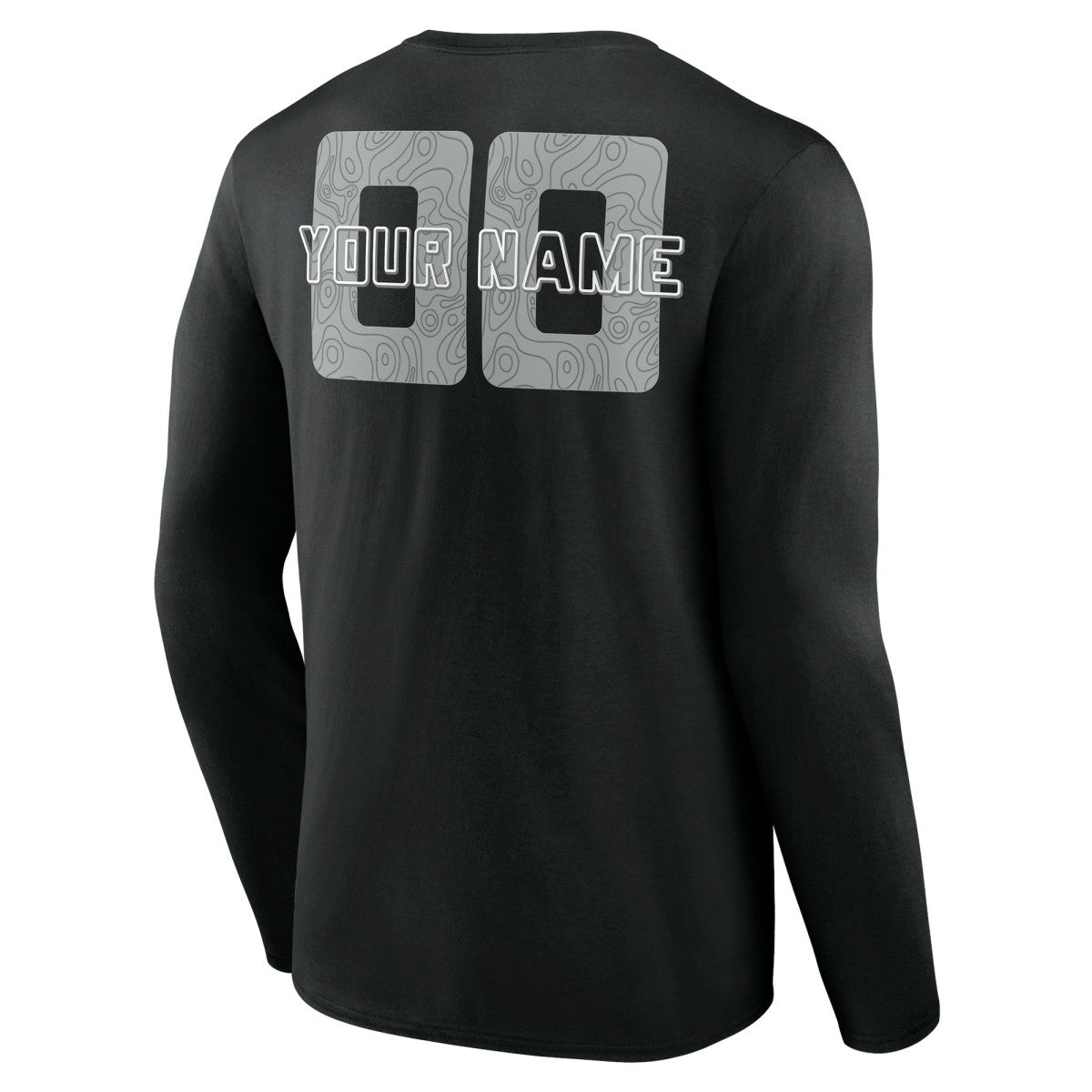 Black San Antonio Spurs Stellar Personalized Name & Number Long Sleeve T-Shirt | NBA